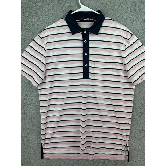 Polo Ralph Lauren RLX Polo Shirt Mens Medium Striped Golf